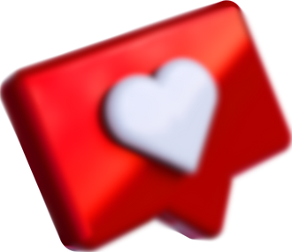 notification love icon 3d