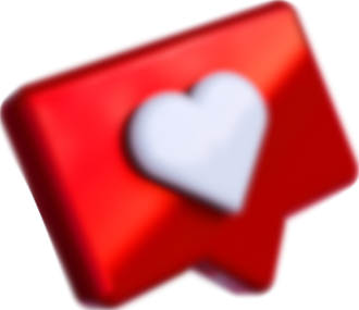 notification love icon 3d